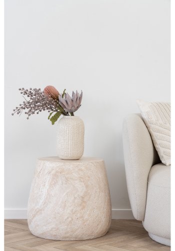 HOUSE NORDIC  Bonn Sidebord - Sidebord, fiberclay, natur<br>47,5x41 cm