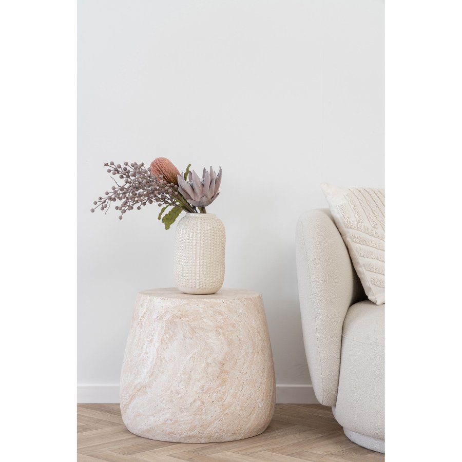 HOUSE NORDIC  Bonn Sidebord - Sidebord, fiberclay, natur<br>47,5x41 cm