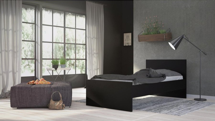 TVILUM Naia sengeramme - mat sort (90x190)