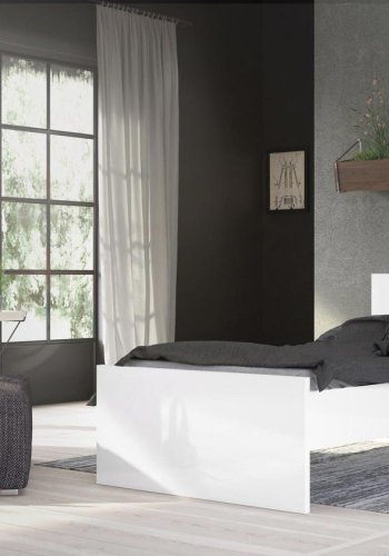 TVILUM Naia sengeramme - hvid hjglans (90x190) 