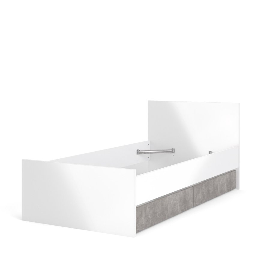 TVILUM Naia sengeramme - hvid hjglans (90x190) 