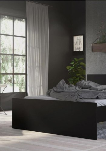 TVILUM Naia sengeramme - mat sort (140x190) 