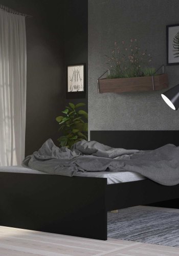 TVILUM Naia sengeramme - mat sort (140x190) 