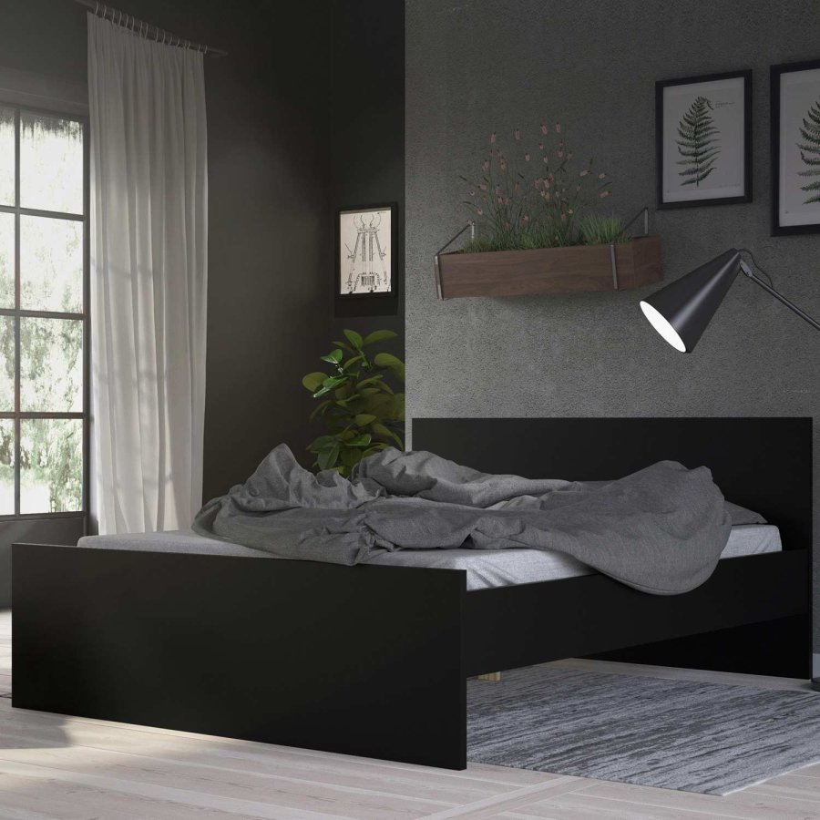 TVILUM Naia sengeramme - mat sort (140x190) 