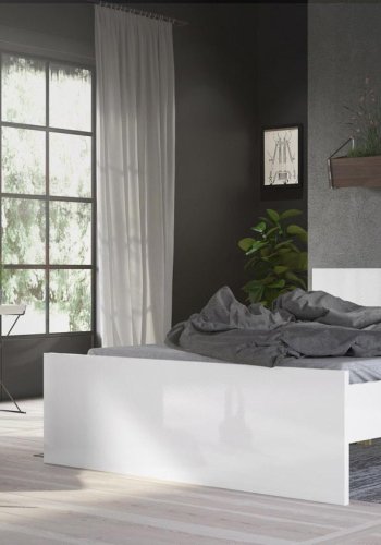 TVILUM Naia sengeramme - hvid hjglans (140x190) 