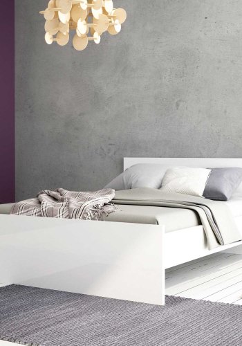 TVILUM Naia sengeramme - hvid hjglans (140x190) 