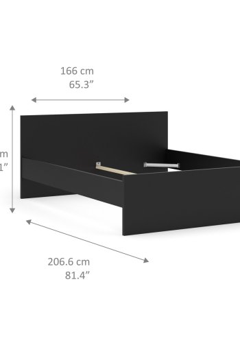 TVILUM Naia sengeramme - mat sort (160x200) 