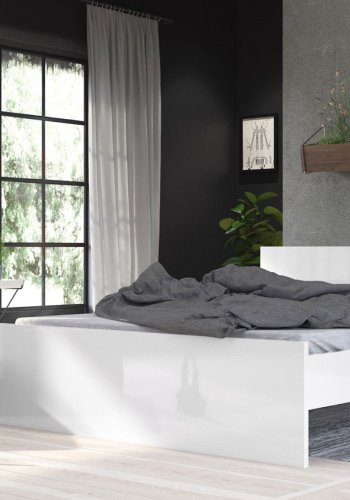 TVILUM Naia sengeramme - hvid hjglans (160x200)