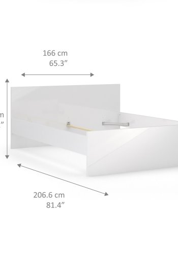 TVILUM Naia sengeramme - hvid hjglans (160x200)