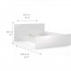 TVILUM Naia sengeramme - hvid hjglans (160x200)