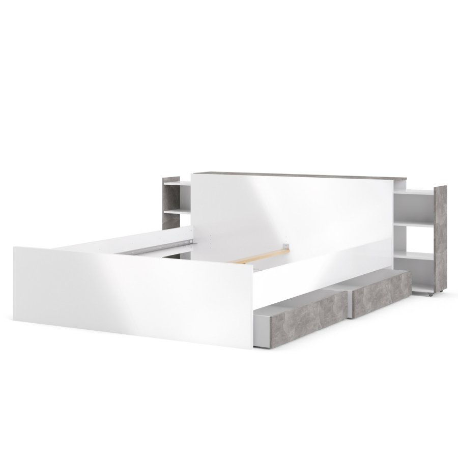 TVILUM Naia sengeramme - hvid hjglans (160x200)