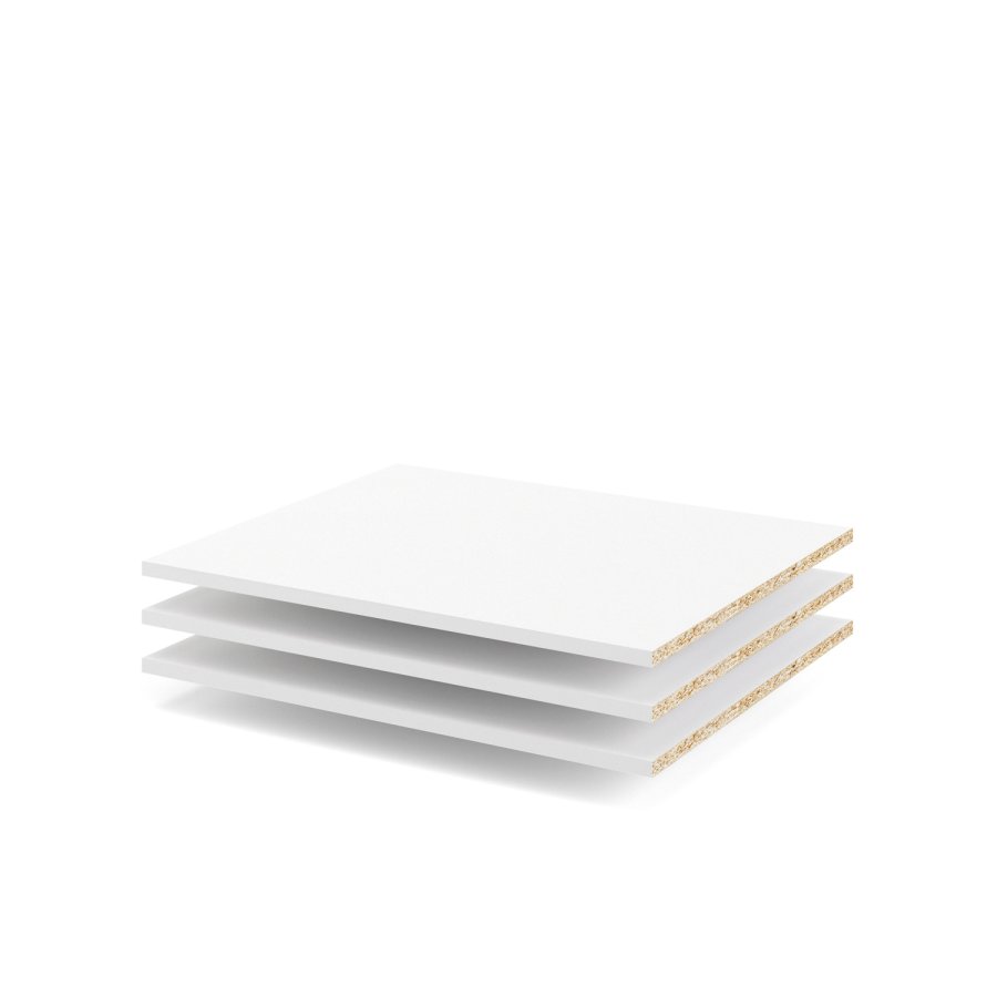 TVILUM Verona/Firenze hylder - Hvidt MDF, (smal) 3 stk.