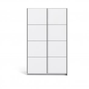 TVILUM Verona Skydedrsskab - hvid tr, 2 smalle skydedre