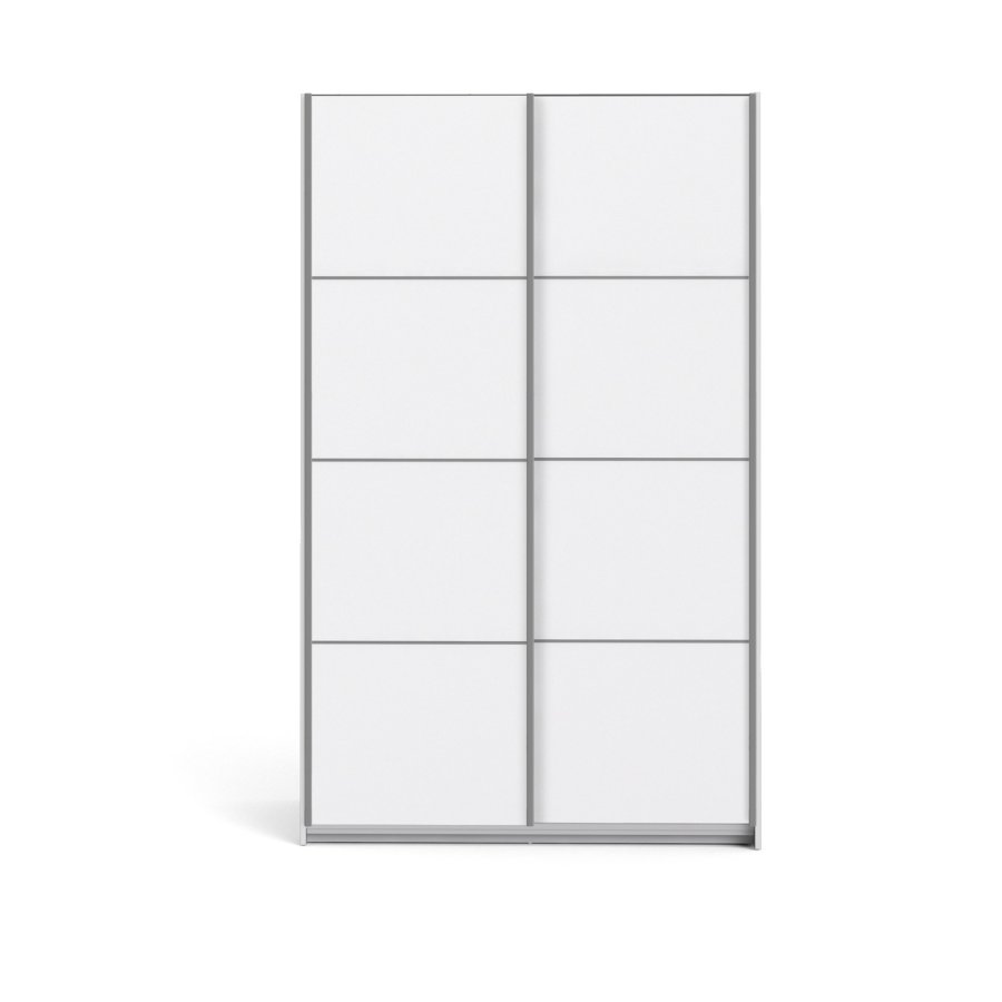 TVILUM Verona Skydedrsskab - hvid tr, 2 smalle skydedre