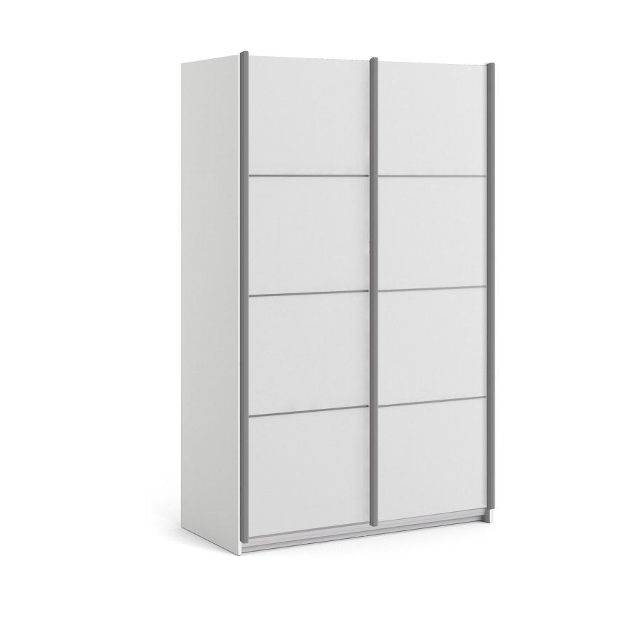 TVILUM Verona Skydedrsskab - hvid tr, 2 smalle skydedre