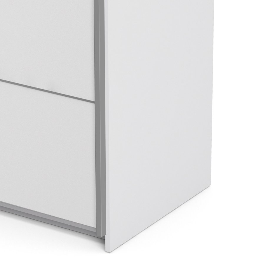 TVILUM Verona Skydedrsskab - hvid tr, 2 smalle skydedre