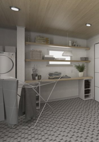 TVILUM Verona garderobeskab - hvid tr, 2 lger, 4 rum