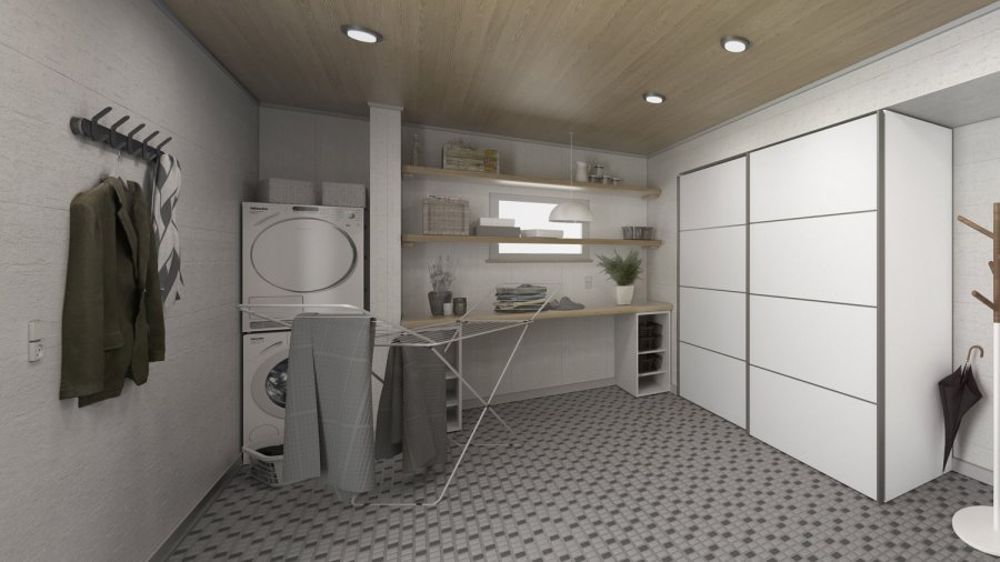 TVILUM Verona garderobeskab - hvid tr, 2 lger, 4 rum