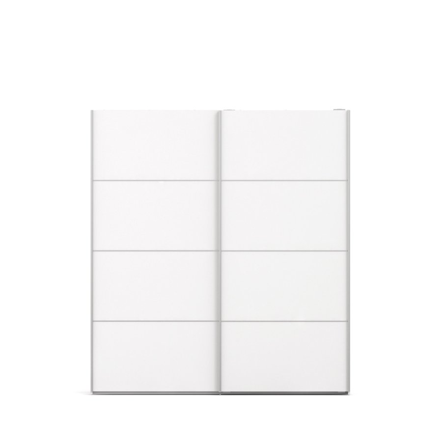 TVILUM Verona garderobeskab - hvid tr, 2 skydedre m. hylder