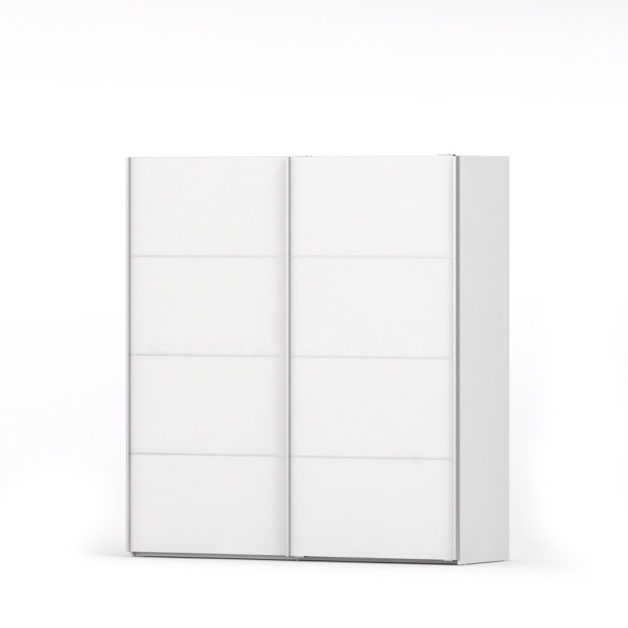 TVILUM Verona garderobeskab - hvid tr, 2 skydedre m. hylder