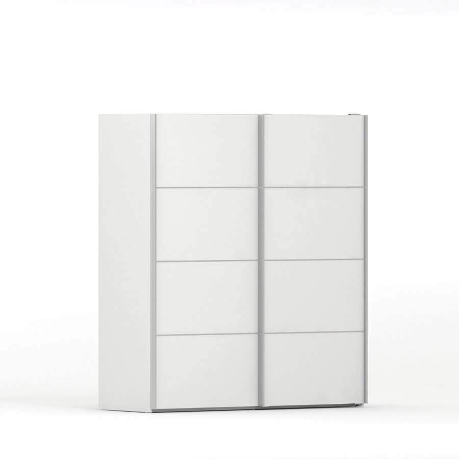 TVILUM Verona garderobeskab - hvid tr, 2 skydedre m. hylder