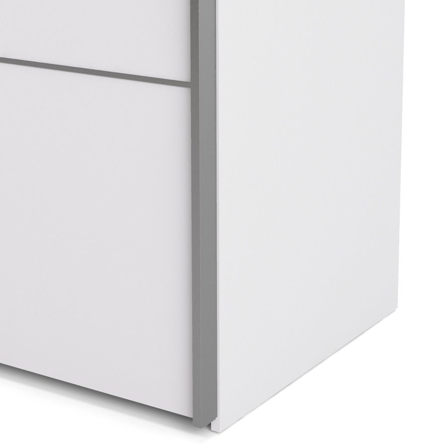 TVILUM Verona garderobeskab - hvid tr, 2 skydedre m. hylder