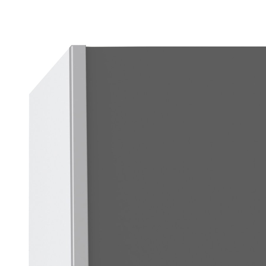 TVILUM Verona Skydedrsskab - hvid/gr tr, 2 skydedre m. hylder