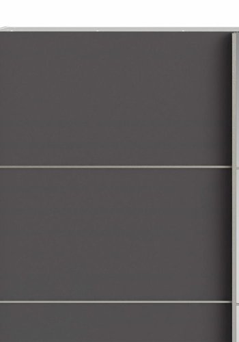 TVILUM Verona garderobeskab, m. 2 skydelger - spejlglas og gr/hvid folie