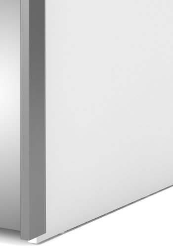 TVILUM Verona Skydedrsskab - hvid/gr/spejlglas, m. 2 skydedre 