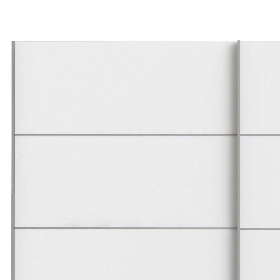 TVILUM Verona Skydedrsskab - hvid tr, 2 skydedre, m. hylder, bred