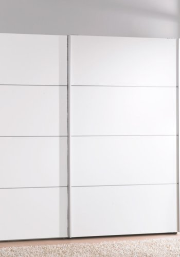 TVILUM Verona Skydedrsskab - hvid tr, 2 skydedre, m. hylder, bred