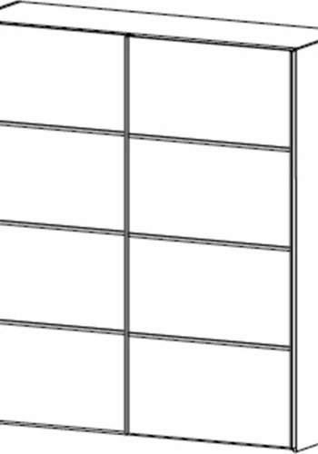 TVILUM Verona garderobeskab, m. 2 skydelger - hvid og gr folie