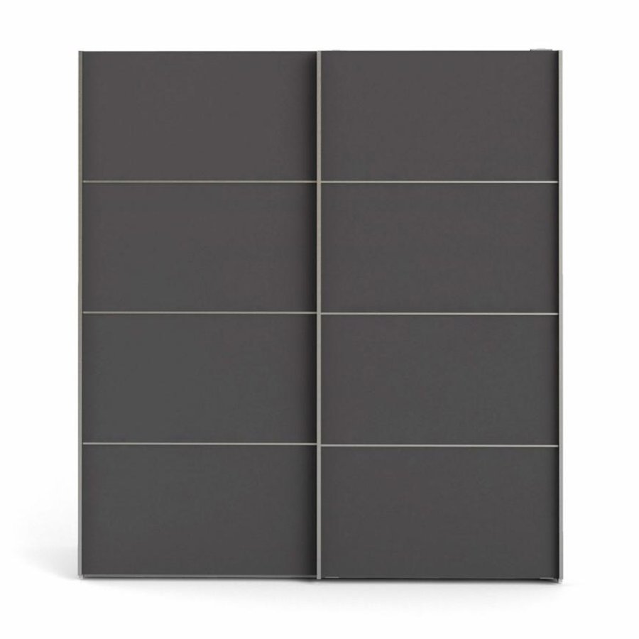 TVILUM Verona garderobeskab, m. 2 skydelger - hvid og gr folie