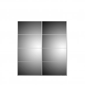 TVILUM Verona Skydedrsskab - hvid/spejlglas, m. 2 skydedre 