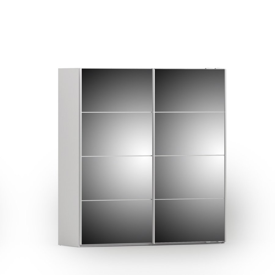 TVILUM Verona Skydedrsskab - hvid/spejlglas, m. 2 skydedre 