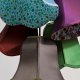 KARE DESIGN Saloon Flowers loftlampe - multifarvet stof