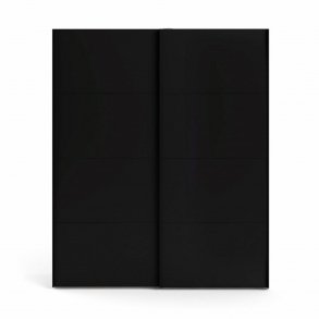 TVILUM Firenze garderobeskab, m. 2 skydelger - hvid og sort folie