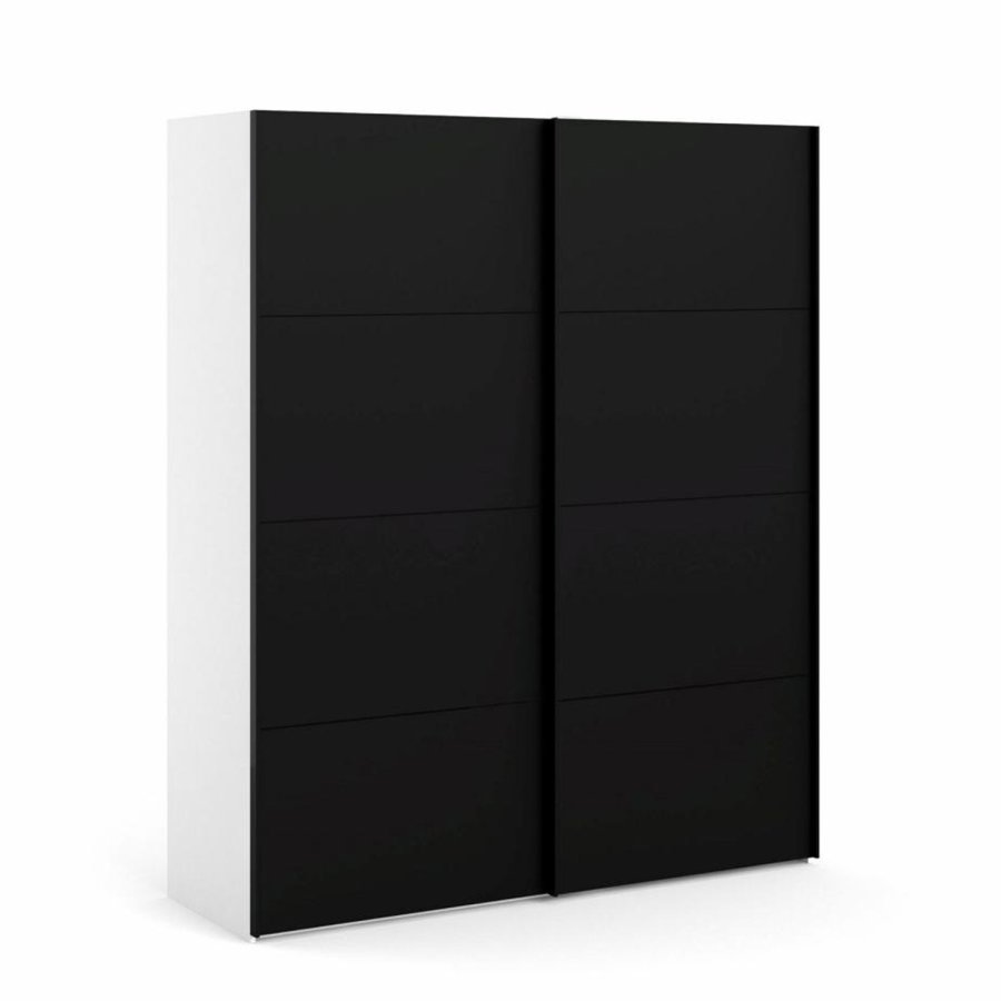 TVILUM Firenze garderobeskab, m. 2 skydelger - hvid og sort folie