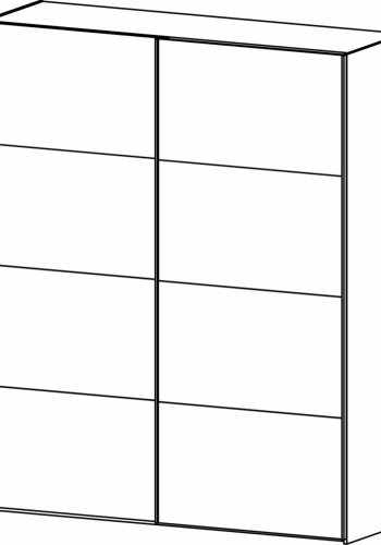 TVILUM Firenze garderobeskab, m. 2 skydelger - hvid og sort folie