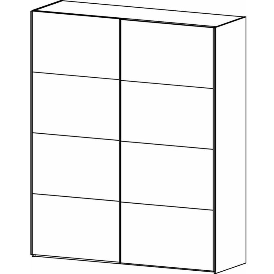 TVILUM Firenze garderobeskab, m. 2 skydelger - hvid og sort folie