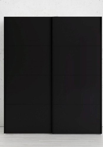 TVILUM Firenze garderobeskab, m. 2 skydelger - hvid og sort folie