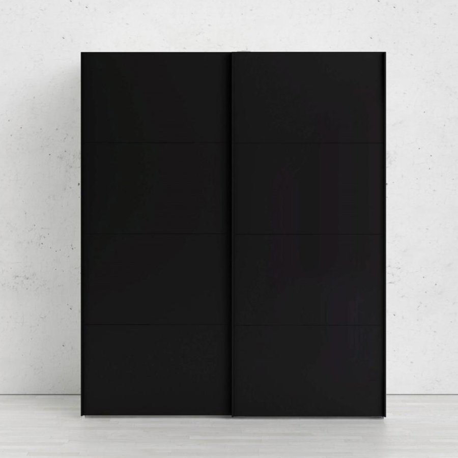 TVILUM Firenze garderobeskab, m. 2 skydelger - hvid og sort folie