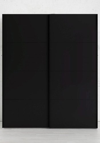 TVILUM Firenze garderobeskab, m. 2 skydelger - hvid og sort folie