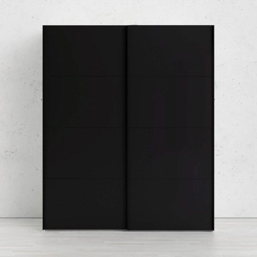 TVILUM Firenze garderobeskab, m. 2 skydelger - hvid og sort folie