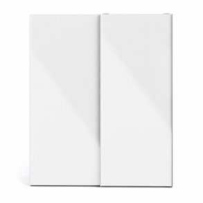 TVILUM Firenze garderobeskab, m. 2 skydelger - hvid folie og spnplade