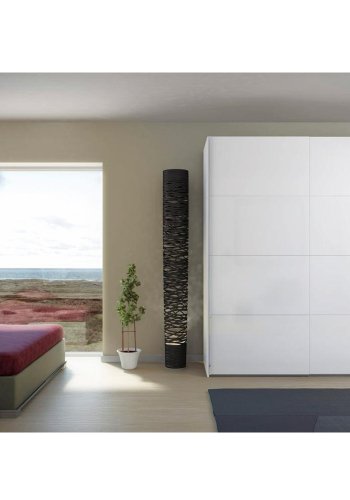 TVILUM Firenze garderobeskab, m. 2 skydelger - hvid folie og spnplade