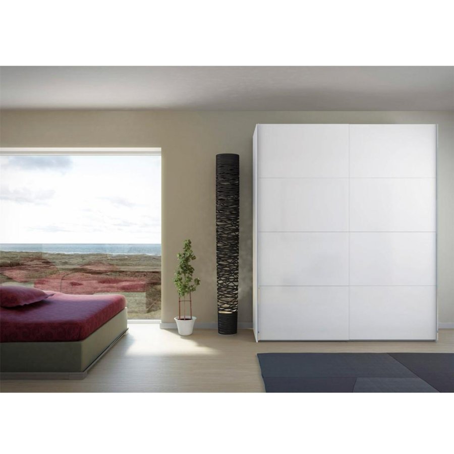 TVILUM Firenze garderobeskab, m. 2 skydelger - hvid folie og spnplade