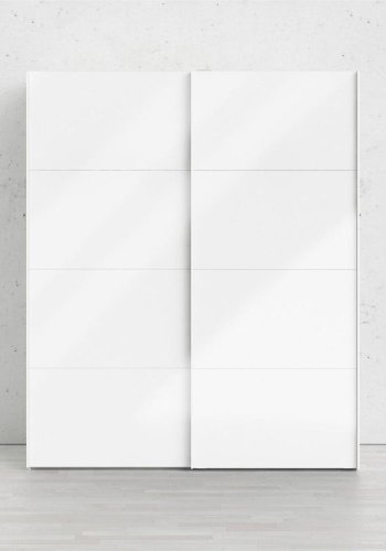 TVILUM Firenze garderobeskab, m. 2 skydelger - hvid folie og spnplade