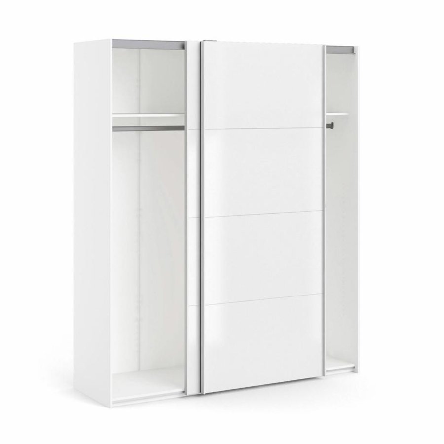 TVILUM Firenze garderobeskab, m. 2 skydelger - hvid folie og spnplade