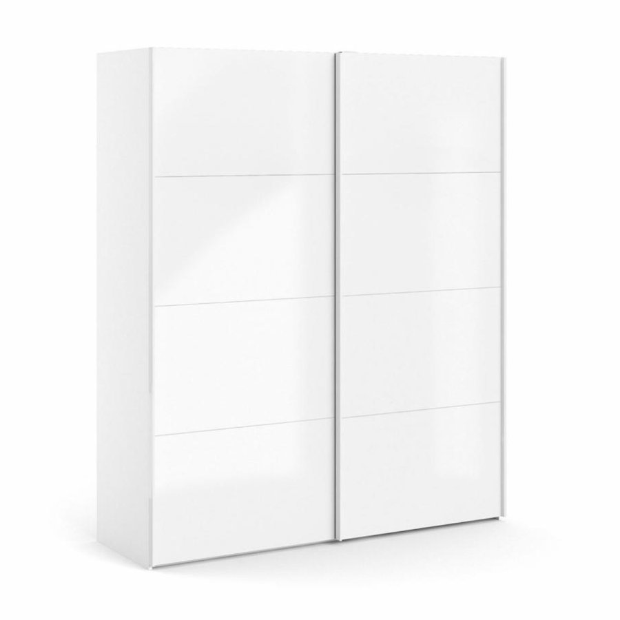 TVILUM Firenze garderobeskab, m. 2 skydelger - hvid folie og spnplade